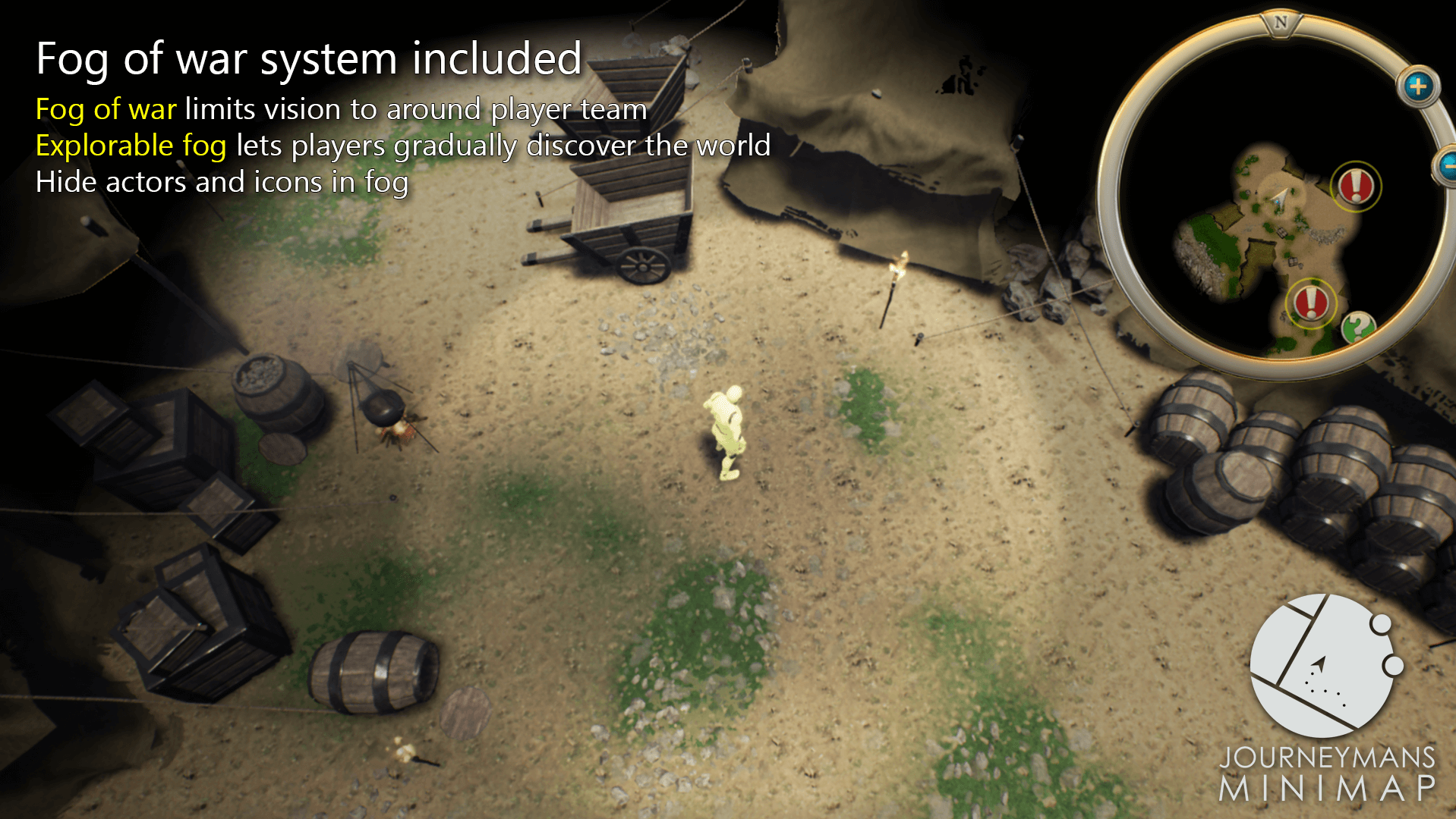 小地图任务提示蓝图插件 虚幻4 ue4 Journeyman’s Minimap 4.26缩略图