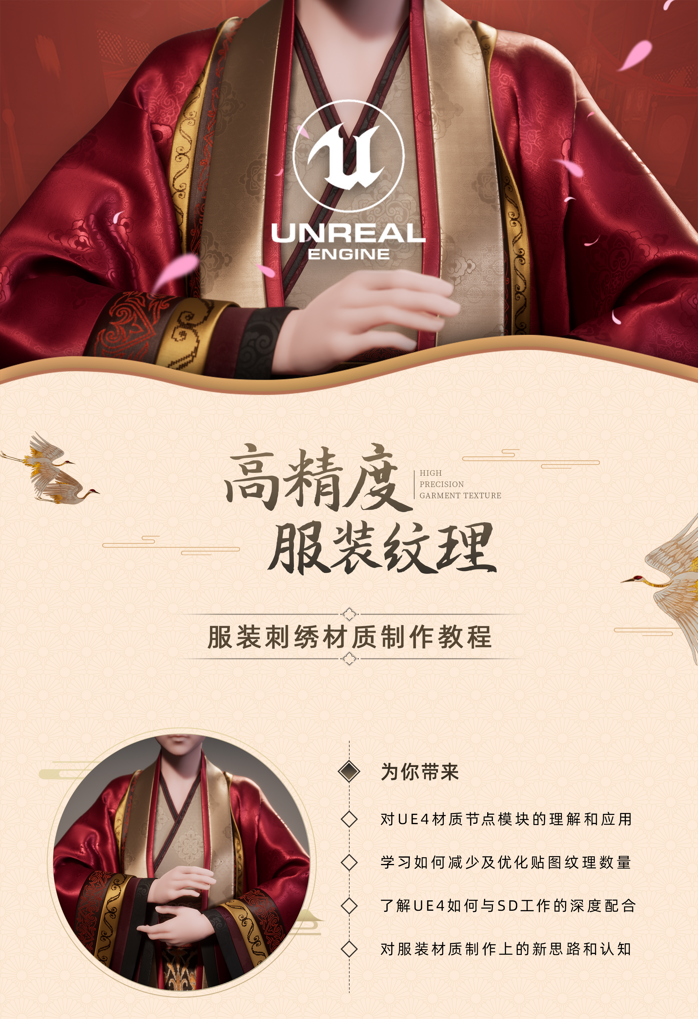 UE4&SD 服装高精度纹理刺绣材质制作教程【提供资产】缩略图