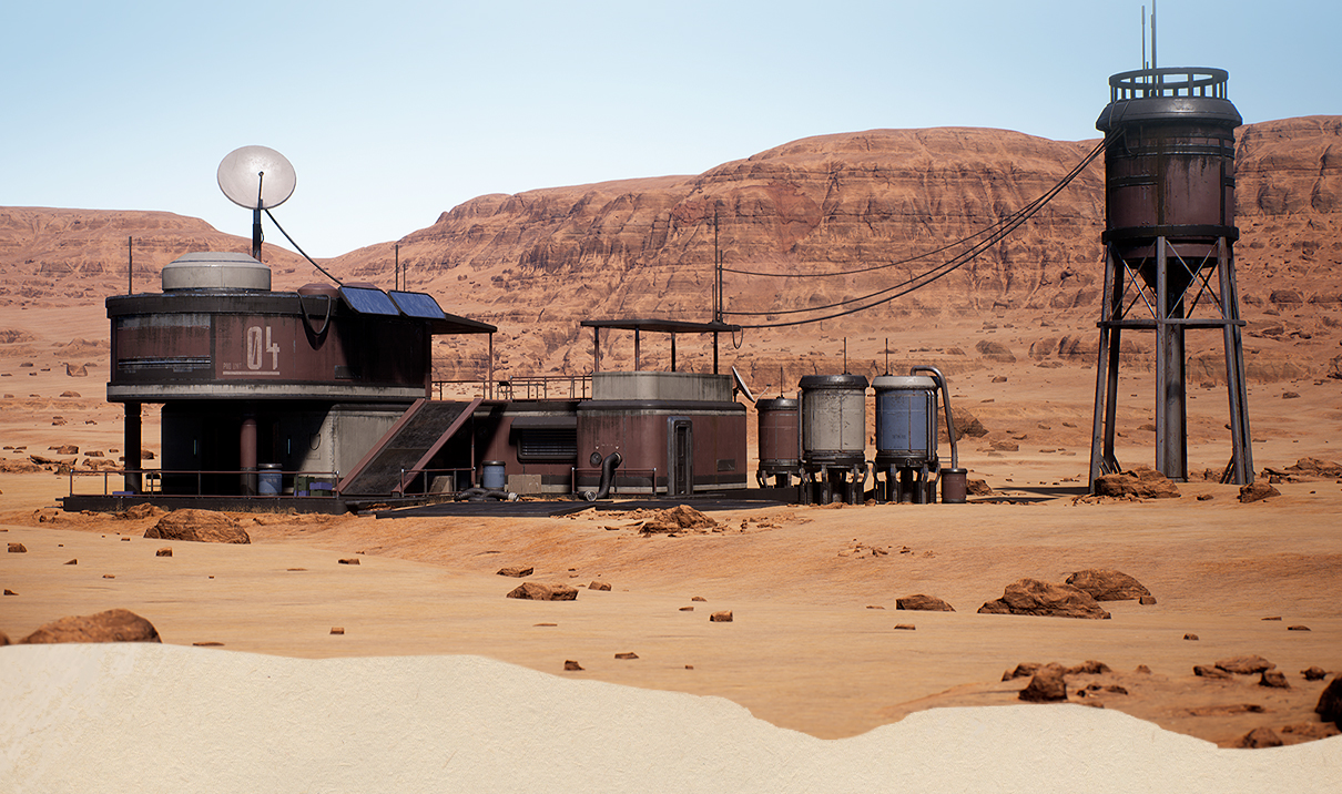 UE4游戏场景《沙漠哨所》废土风格案例制作教学【英音中字丨案例详解】缩略图