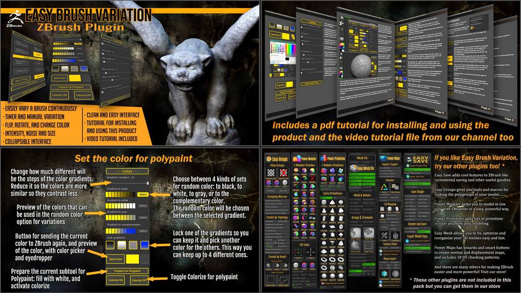 【ZB】随机笔刷插件 Easy Brush Variation缩略图