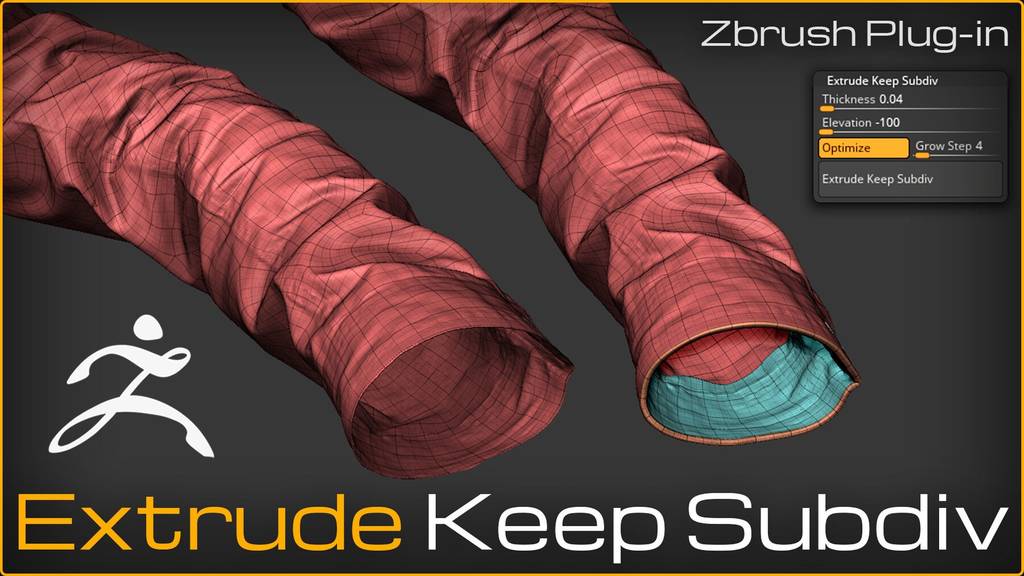 【ZBrush 】挤出插件Extrude Keep Subdiv缩略图