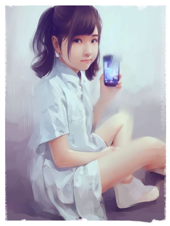 SAI结合PS将可爱的00后美女转手绘缩略图