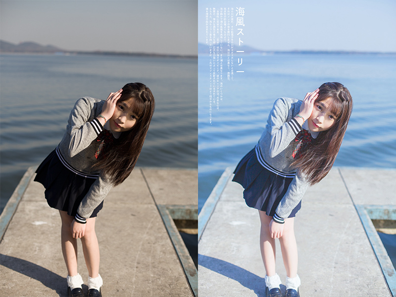 PS将学生装妹子调出日系风格缩略图