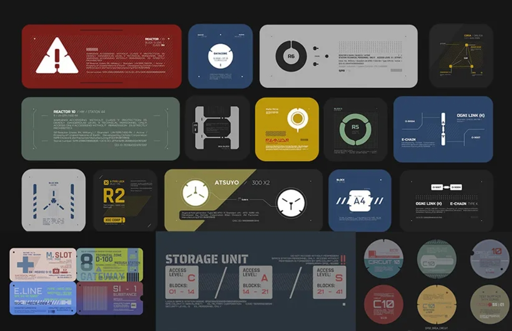 科技科幻贴花素材 – Nika Zautashvili Decals Pack 00-06插图 科技科幻贴花素材 – Nika Zautashvili Decals Pack 00-06