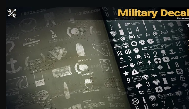 100个HUD贴花贴图-Artstation – Jonas Ronnegard – Military Decals Vol.1插图 100个HUD贴花贴图-Artstation – Jonas Ronnegard – Military Decals Vol.1