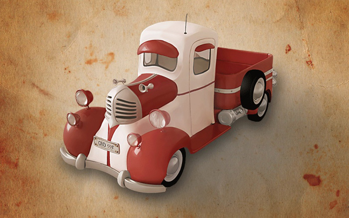 PS绘制精致的老爷车图标缩略图