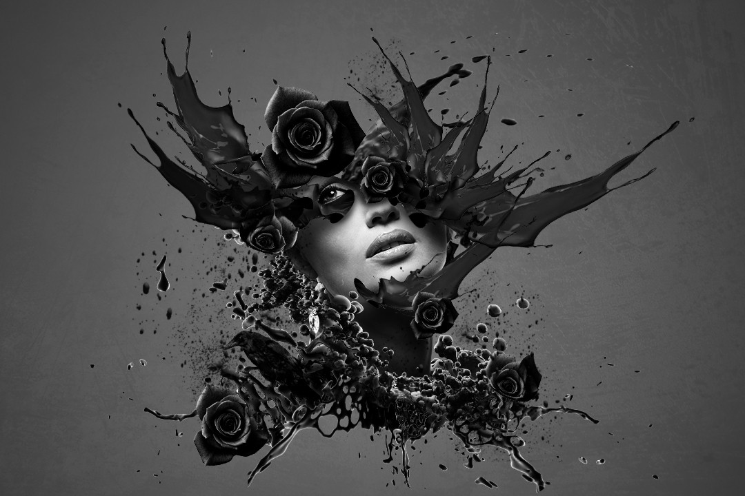 PS制作泼漆效果海报缩略图