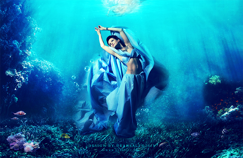 用PS打造唯美的MM水底之舞场景缩略图