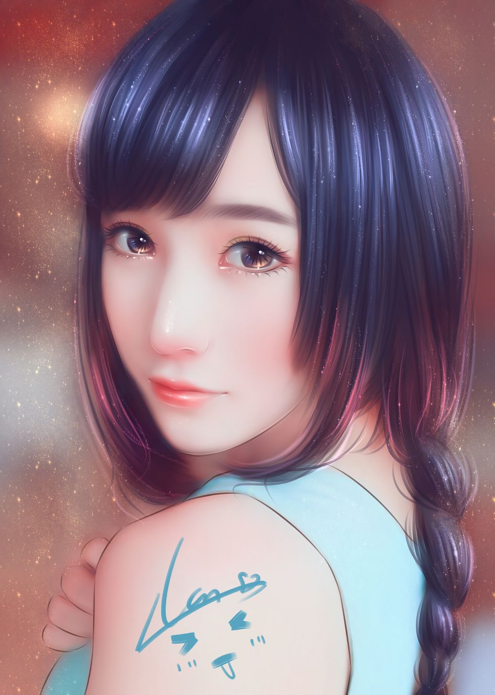 PS+SAI把美女照片转为唯美仿手绘效果缩略图