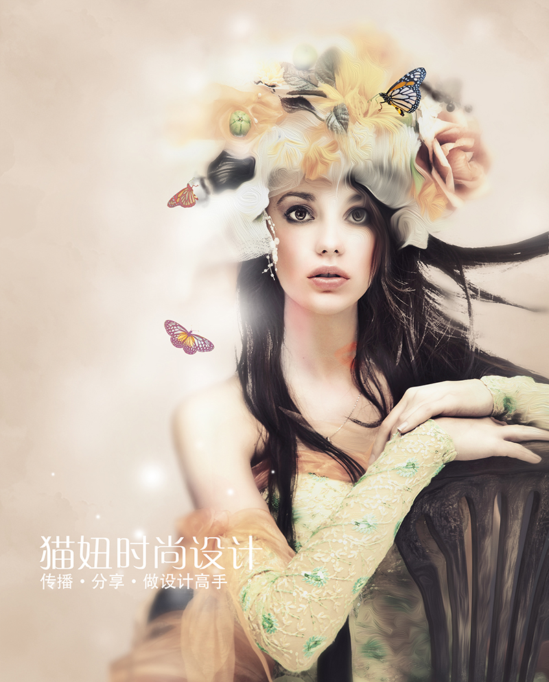 用PS笔刷工具八步制作梦幻效果美女缩略图