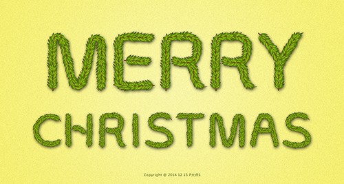 PS教你制作常青树枝文字缩略图