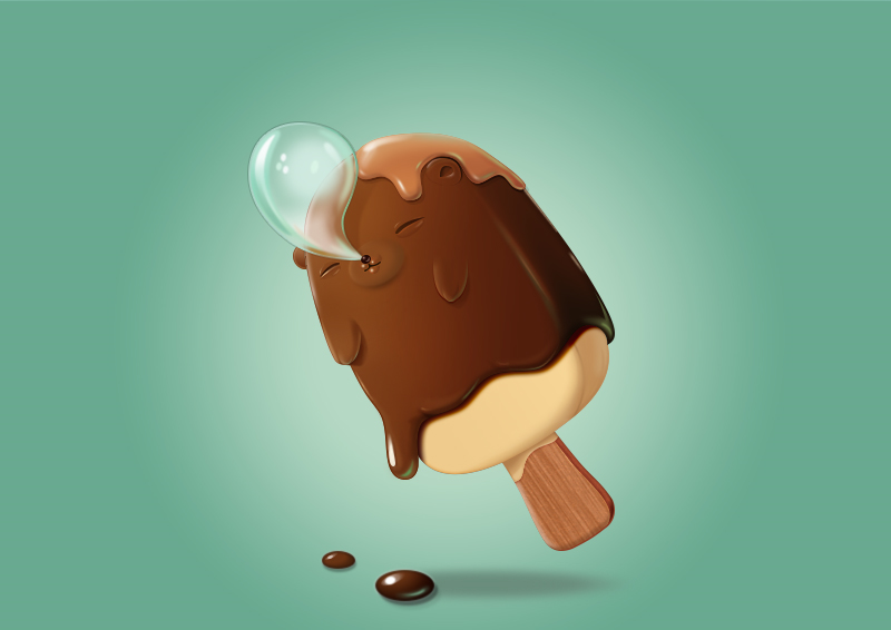 PS制作Q版小熊冰淇淋缩略图