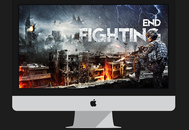 PS合成超炫酷的风雨交加、电闪雷鸣《末日之战》场景缩略图