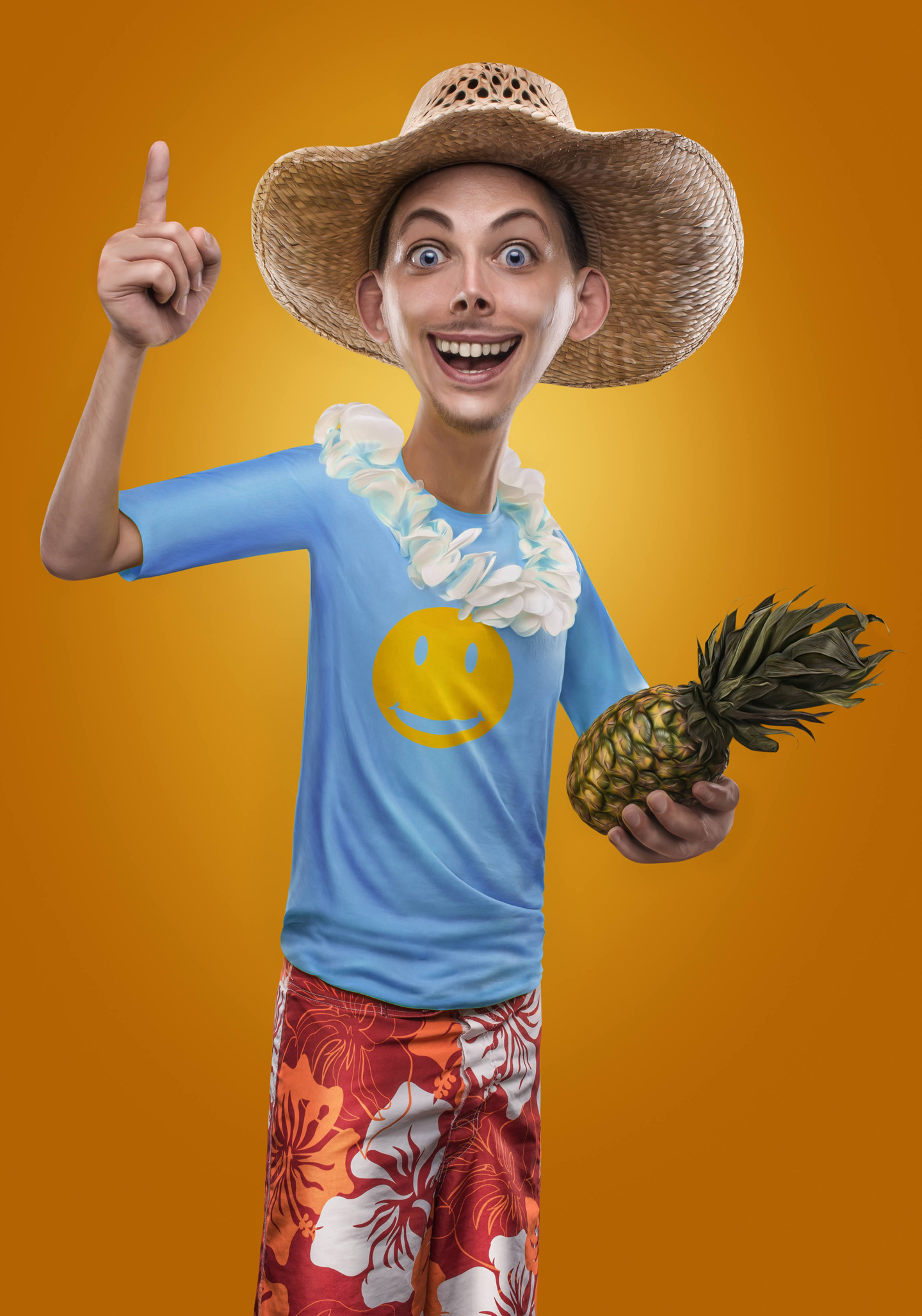 用PS将帅哥转为夸张漫画人物缩略图