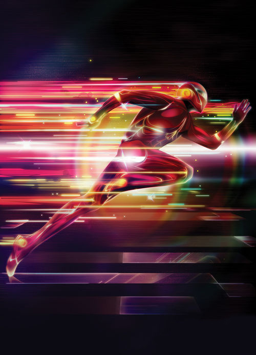 使用PS制作风一般的机器人缩略图