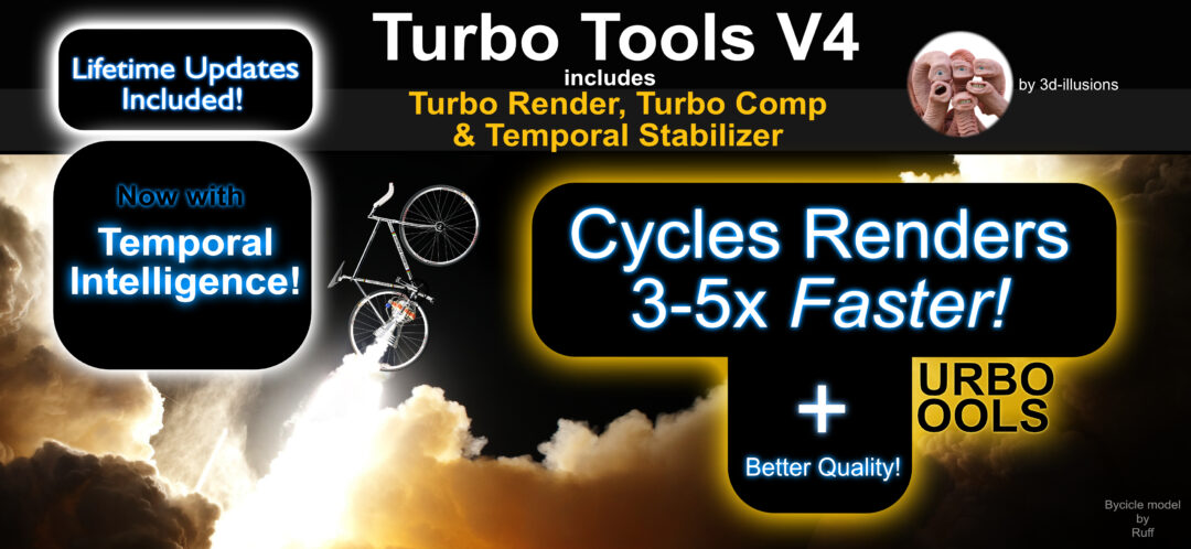 blender插件加速渲染40倍 – Turbo Tools V4.1.2插图 blender插件加速渲染40倍 – Turbo Tools V4.1.2