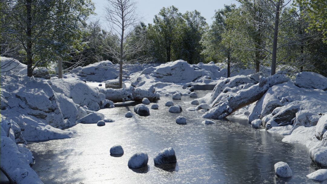 Blender下雪覆盖效果插件 – Quick Snow v4.0插图1 Blender下雪覆盖效果插件 – Quick Snow v4.0