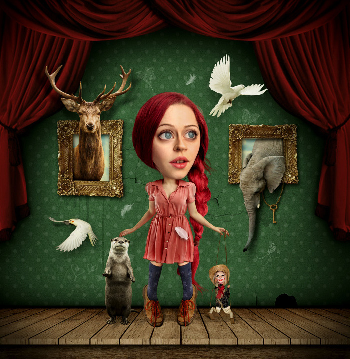 PS合成创意动物舞台场景缩略图