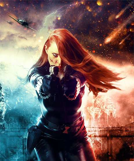 PS合成冰火两重天的美女战士缩略图