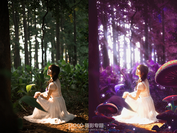 PS将普通照片处理成童话风格缩略图