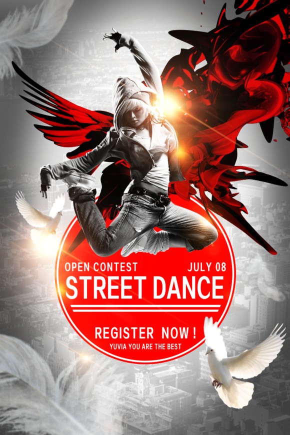 PS快速打造一个街舞大赛海报缩略图