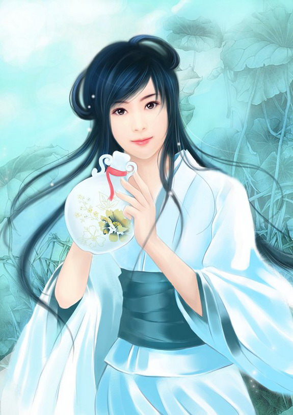 PS鼠绘清纯的古装美女缩略图