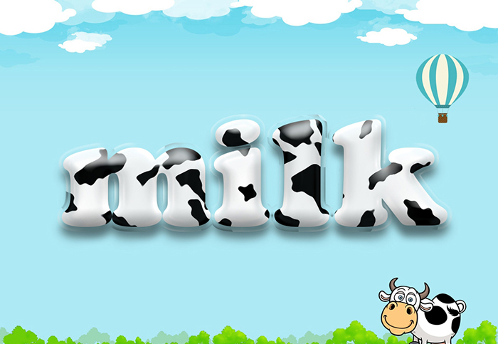 PS制作可爱的牛奶字体缩略图