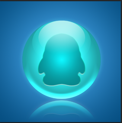 PS临摹一枚纯色的水晶质感QQ图标缩略图
