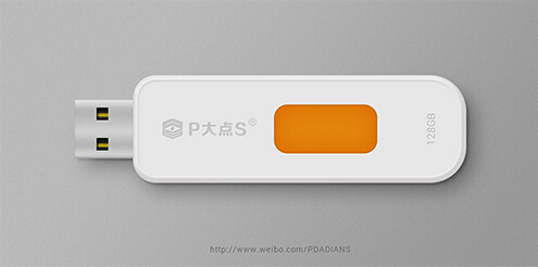 PS教你如何绘制一个写实USB图标缩略图