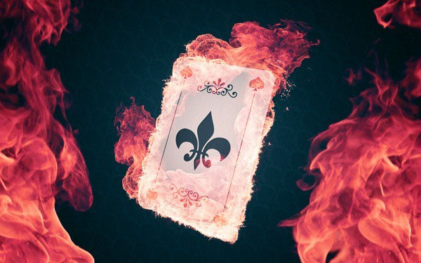 PS合成一张熊熊燃烧的扑克牌缩略图