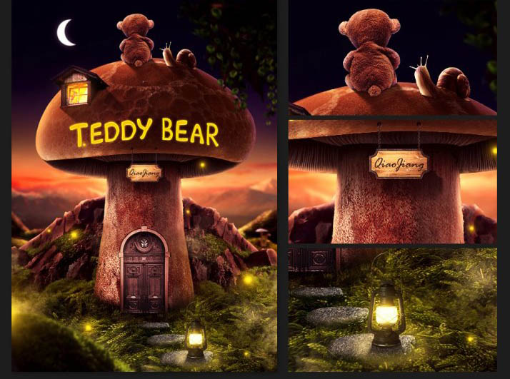 PS合成童话风格蘑菇屋的创意思路解析缩略图