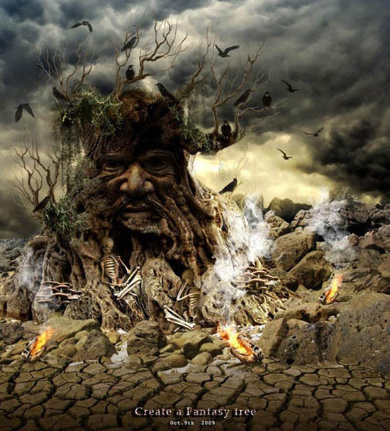 PS合成恐怖的树妖缩略图