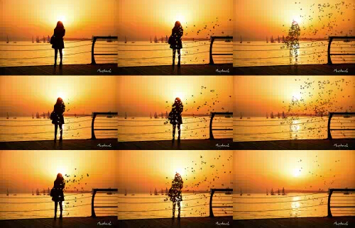 PS后期打造被风吹走的女子缩略图