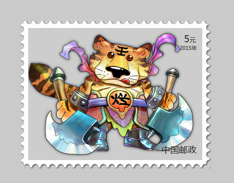 PS简单6步制作邮票效果缩略图