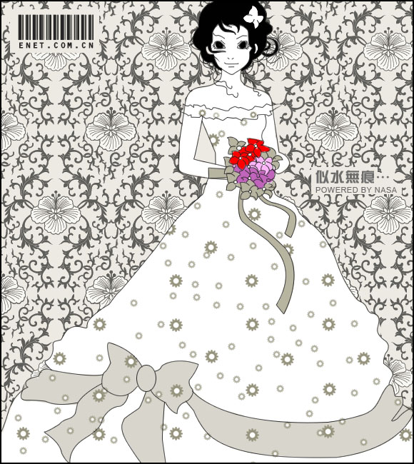 PS鼠绘一张清新淡雅的美女插画缩略图