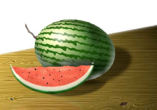 PS鼠绘一个逼真可口的大西瓜缩略图