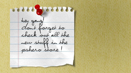 PS鼠绘一张逼真的留言小纸条缩略图