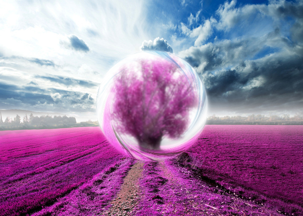 PS制作水晶球里梦幻的薰衣草世界缩略图