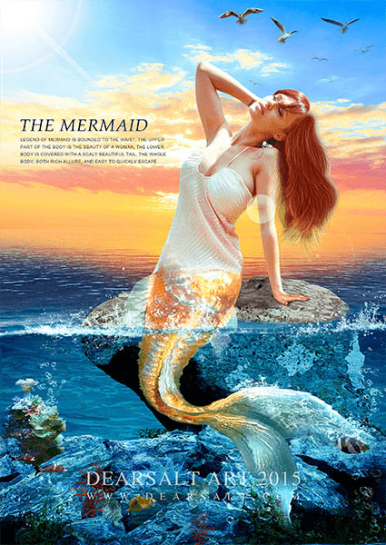 PS合成一条金色的美人鱼缩略图