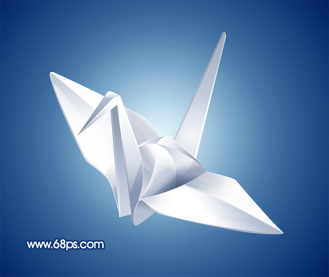 Photoshop制作一只精致的纸鹤缩略图