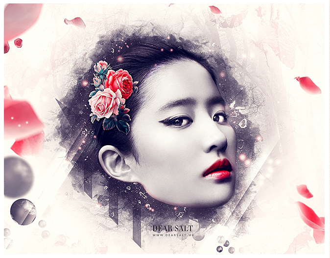 PS图像合成：打造超美刘亦菲复古插画海报缩略图