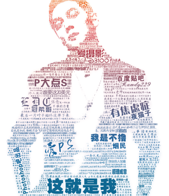 PS制作个性的文字人像缩略图