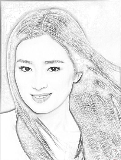 PS轻松5步做出巩俐人像转素描效果缩略图
