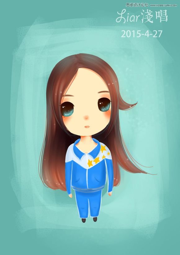 PS鼠绘超可爱Q版大头学生妹缩略图