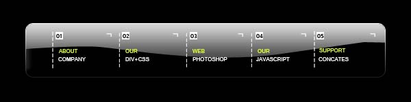 PS简单5步做出网站炫酷导航条效果图缩略图